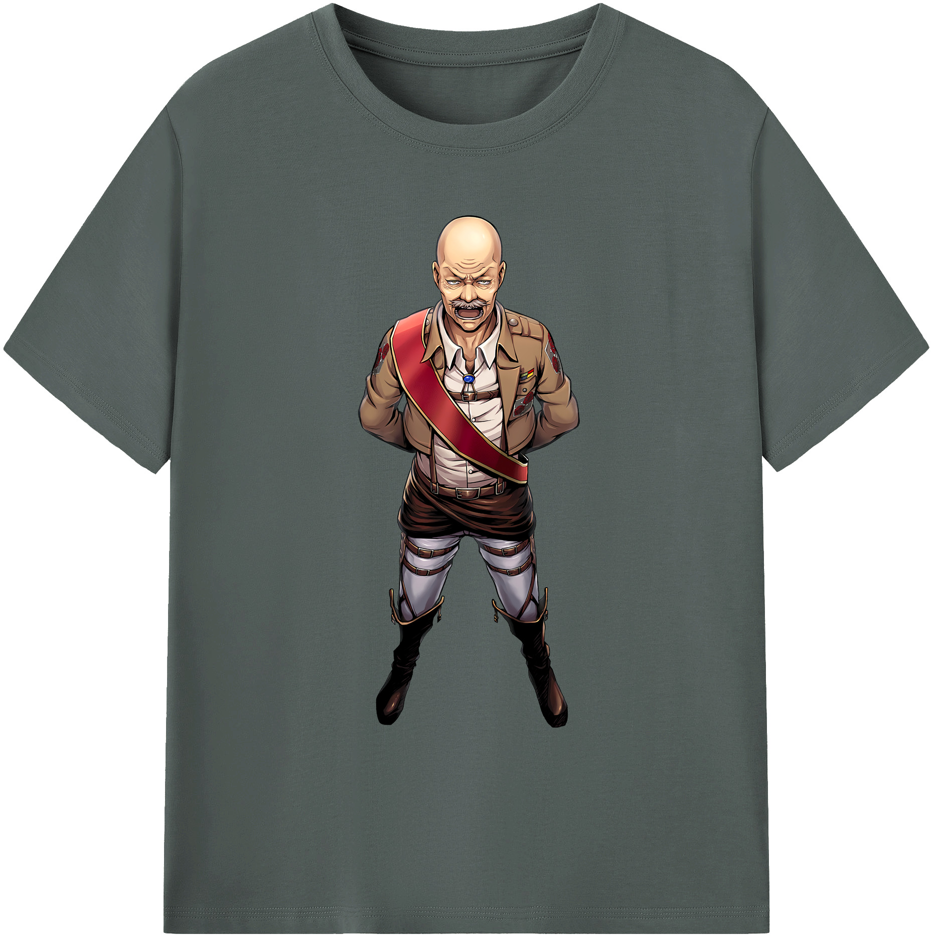 （画像用） 進撃の巨人 ドット·ピクシス Attack on Titan Dot Pixis 綿100％ メンズ半袖Tシャツ｜肌触りやわらか＆通気性